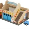 Melissa & Doug Parkhaus Mit Tankstelle Und Waschanlage Aus Holz