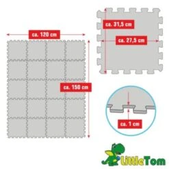 LittleTom Puzzlematte Kombi Grau Beige 16795 + 16792 18 Teile -Spielwaren-Discounter 22433077 05