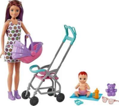 Barbie Skipper Babysitters Inc.“-Puppe Und Kinderwagen-Spielset, Für Kinder Ab 3 Jahren 1 Barbie Skipper Babysitters Inc.“-Puppe Und Kinderwagen-Spielset, Für Kinder Ab 3 Jahren