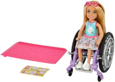 Barbie Chelsea-Puppe (blond) Und Rollstuhl. Spielzeug Für Kinder Ab 3 Jahren 1 Barbie Chelsea-Puppe (blond) Und Rollstuhl. Spielzeug Für Kinder Ab 3 Jahren