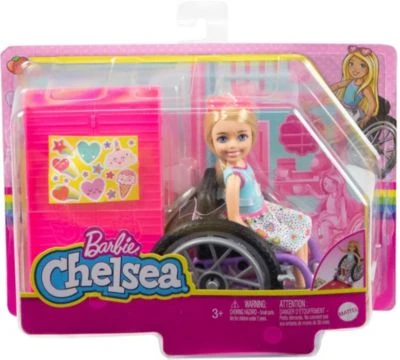 Barbie Chelsea-Puppe (blond) Und Rollstuhl. Spielzeug Für Kinder Ab 3 Jahren 6 Barbie Chelsea-Puppe (blond) Und Rollstuhl. Spielzeug Für Kinder Ab 3 Jahren – Bild 6