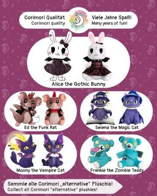 Corimori® Alice Das Gothic-Häschen 26cm Stofftier Plüschtier 6 Corimori® Alice Das Gothic-Häschen 26cm Stofftier Plüschtier – Bild 6