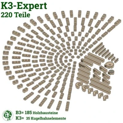 Baumkinder Kugelbahn Holz "K3-Expert" Mit Stecksystem (220 Teile) - Eine Murmelbahn Die Standhält! 3 Baumkinder Kugelbahn Holz "K3-Expert" Mit Stecksystem (220 Teile) - Eine Murmelbahn Die Standhält! – Bild 3