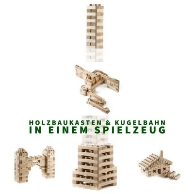 Baumkinder Kugelbahn Holz "K3-Expert" Mit Stecksystem (220 Teile) - Eine Murmelbahn Die Standhält! 4 Baumkinder Kugelbahn Holz "K3-Expert" Mit Stecksystem (220 Teile) - Eine Murmelbahn Die Standhält! – Bild 4