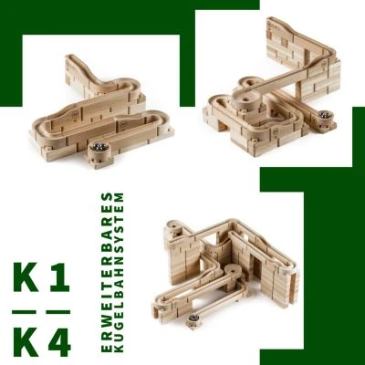 Baumkinder Kugelbahn Holz "K3-Expert" Mit Stecksystem (220 Teile) - Eine Murmelbahn Die Standhält! 6 Baumkinder Kugelbahn Holz "K3-Expert" Mit Stecksystem (220 Teile) - Eine Murmelbahn Die Standhält! – Bild 6
