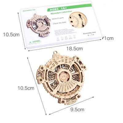 Brightake DIY Holz 3D Puzzle Zusammengesetztes Spielzeug Selbst Montage Mechanische Kalender Holz Getriebe Modell 5 Brightake DIY Holz 3D Puzzle Zusammengesetztes Spielzeug Selbst Montage Mechanische Kalender Holz Getriebe Modell – Bild 5